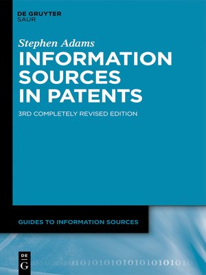 cover image of Information Sources in Patents